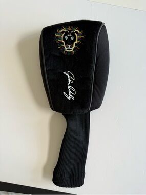 Black Golf Club Headcover with Rainbow Lion Embroidery